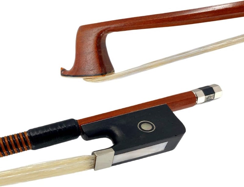 ModouString Brazilwood viola bow 4/4 with Ebony frog natural Horse Hair inlay Pearl Eye Pattern Lightweight - Image 1